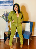 Stay Warm Olive Pants Set