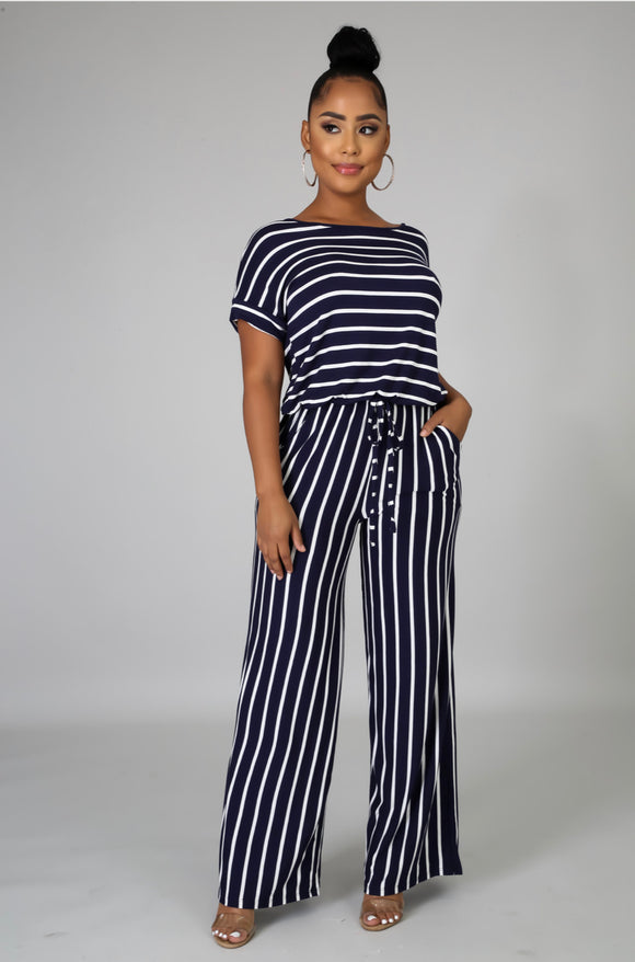 Stripe Jumpsuit